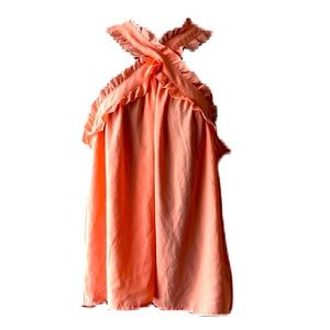 • J. Crew Peach Ruffle Top Blouse New Without Tags
